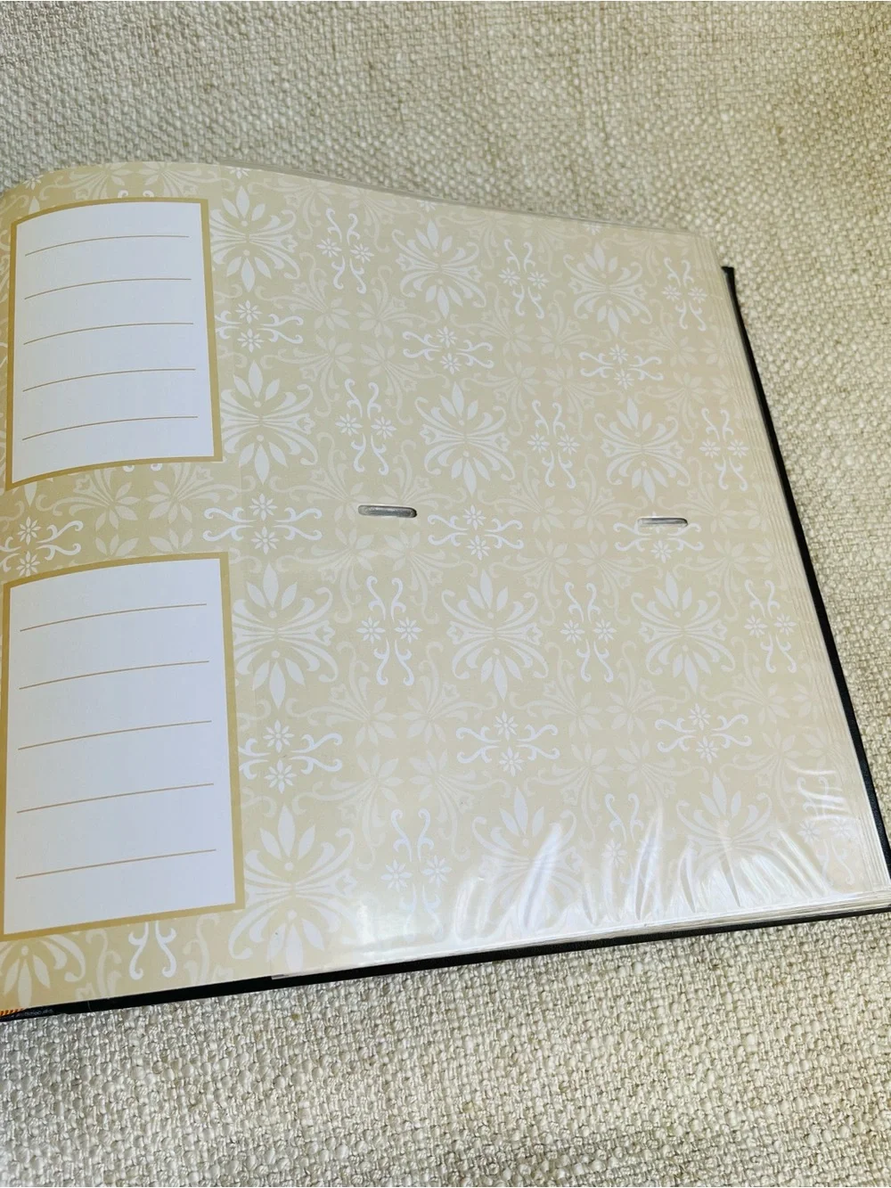 Vintage Brown Faux Leather Ornate Floral Photo Album Fits 200 4x6